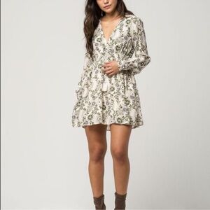 Free People Stealing Fire Mini Dress in Ivory Size Medium
